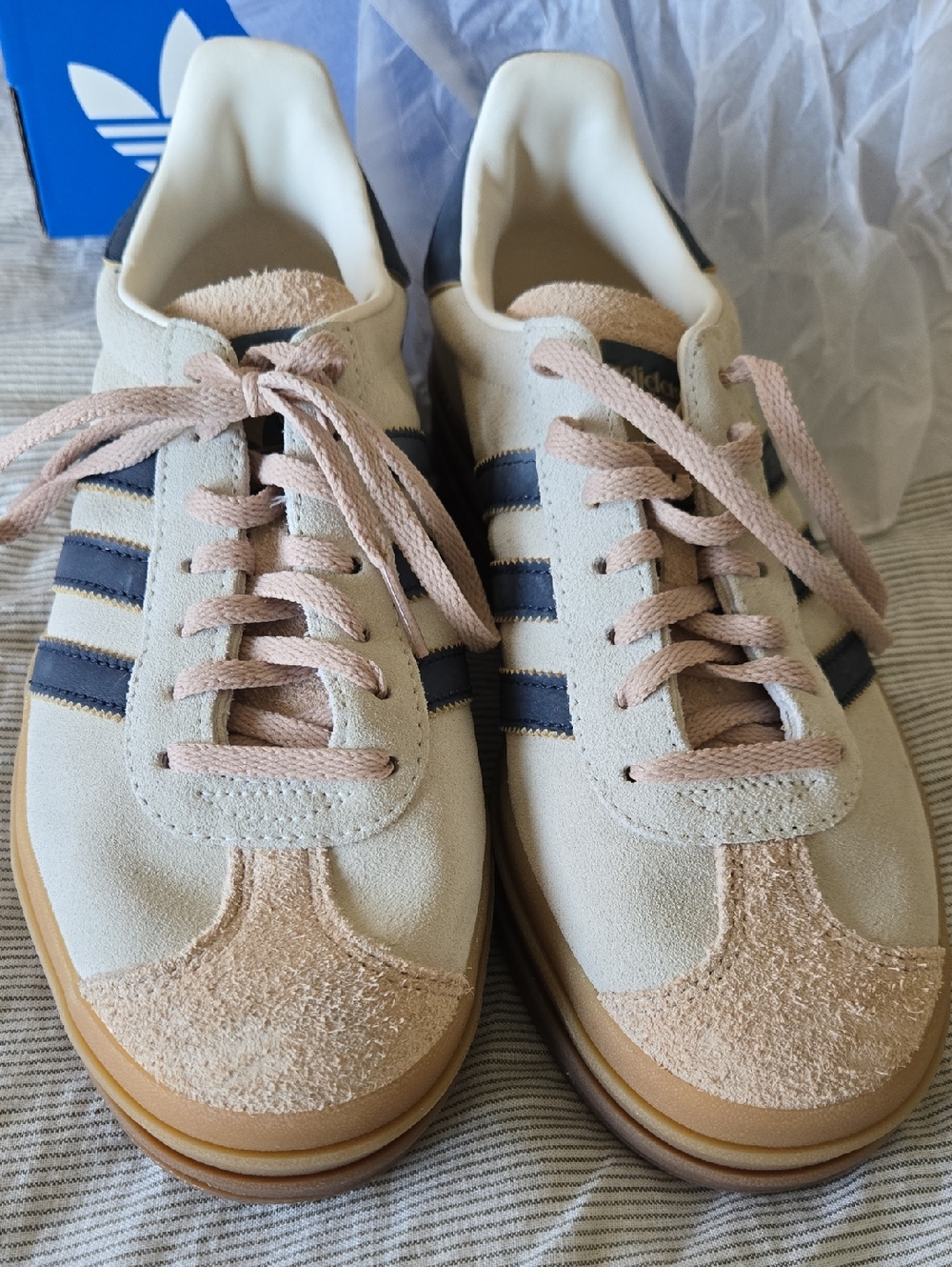 adidas Gazelle Bold Cream White / Night Indigo / Magic Beige